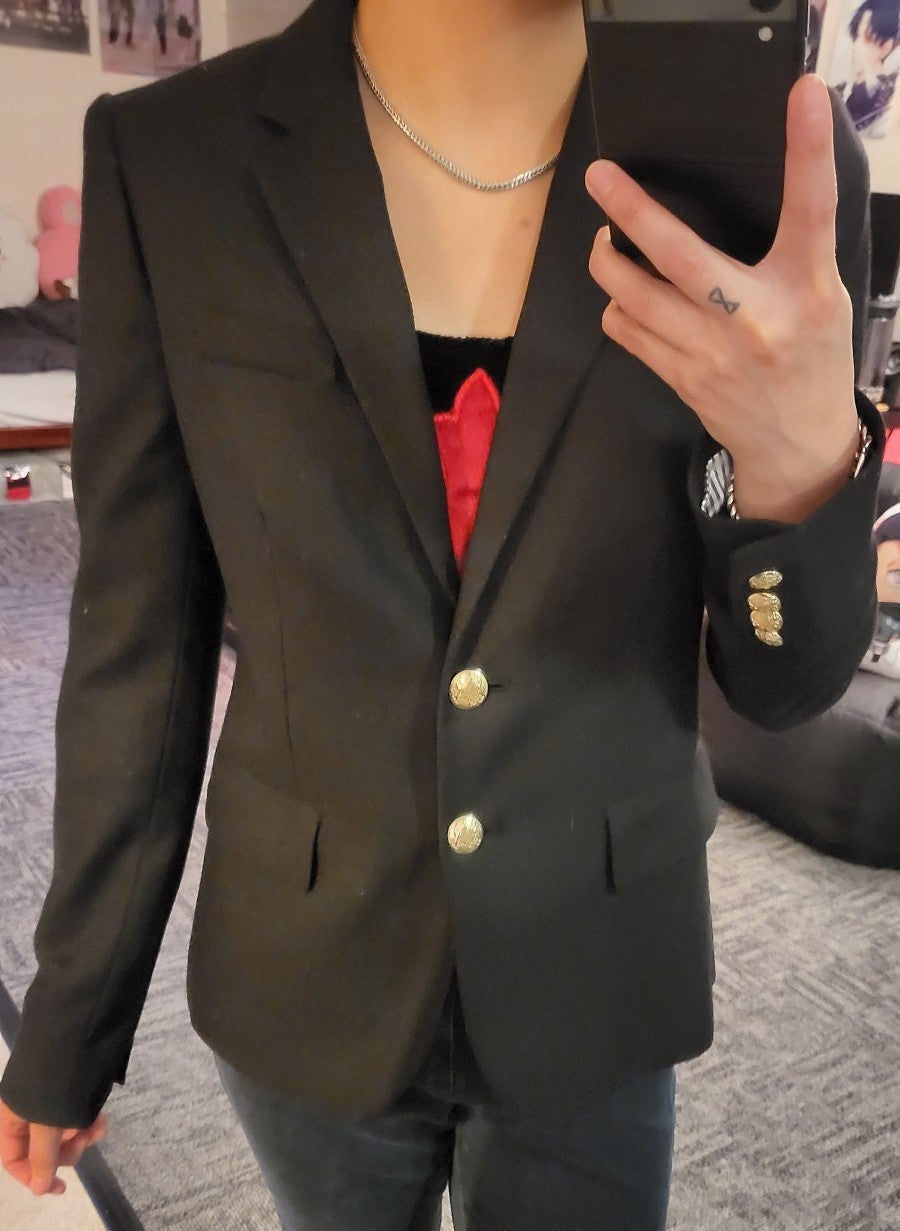 J.Crew Black Blazer with Gold Buttons