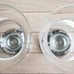 Set of 2 Vintage Duchin Creation Candle Holders with Hurricane Glass
