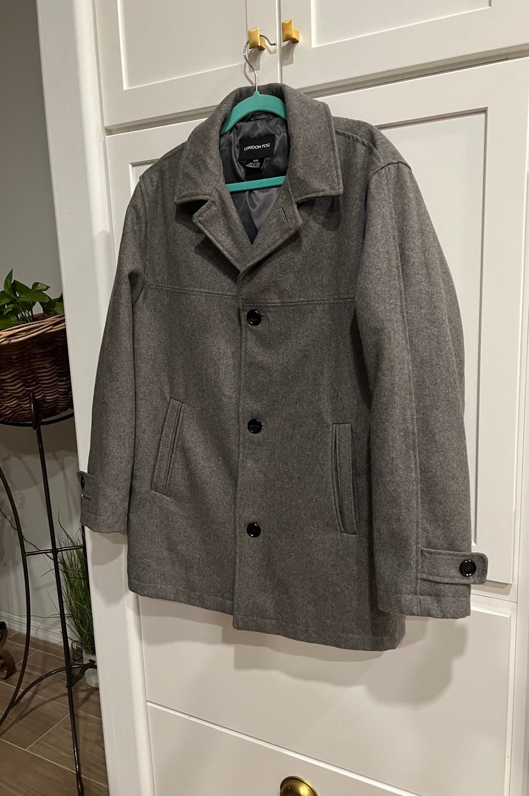 Men’s London Fog Overcoat or Peacoat size M Heather-gray