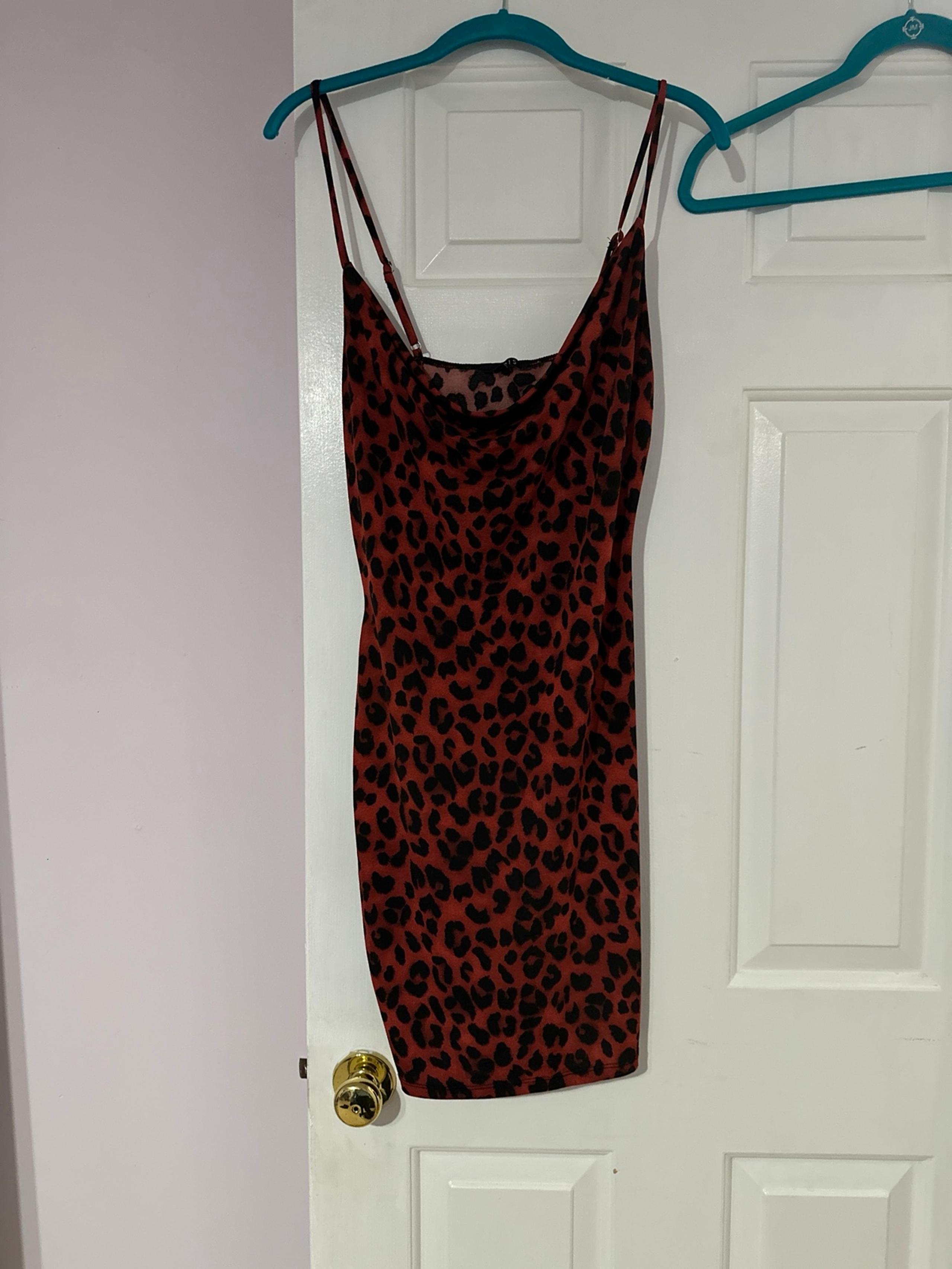 red leopard print dress