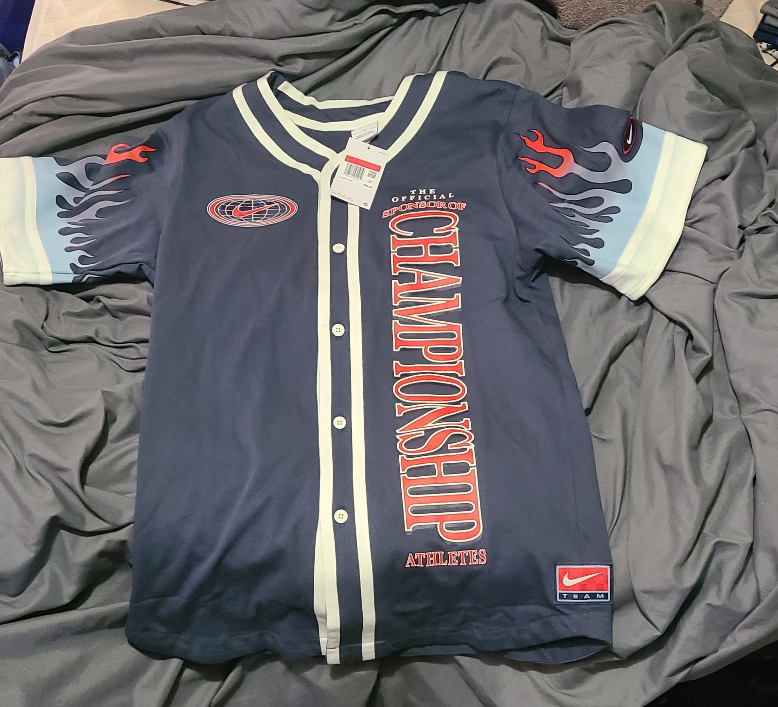 Nike Sportswear Americana Button Up Jersey Large