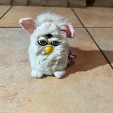 Vintage 1998 Tiger Furby White Snowball 70-800 1st Generation