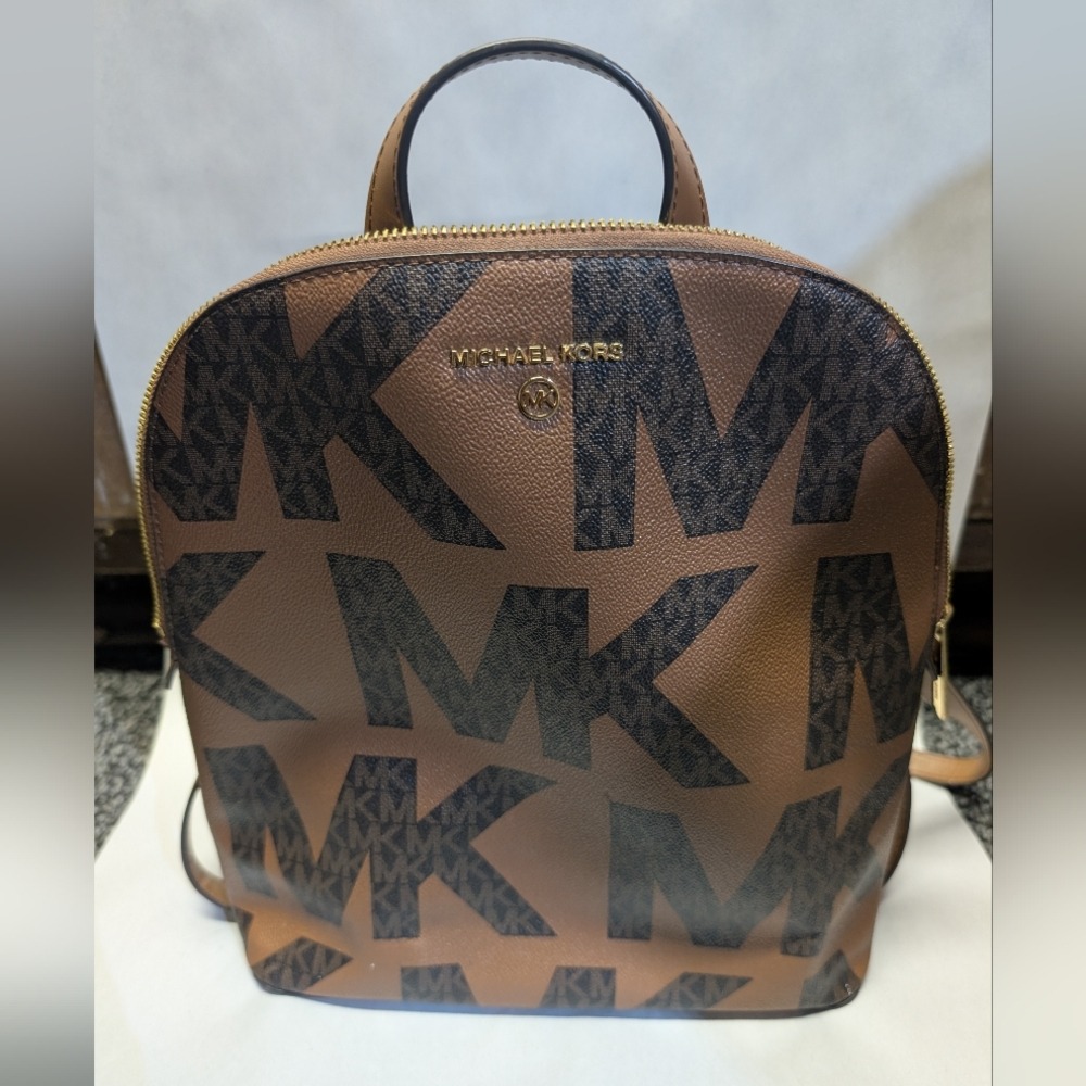 Michael Kors Brown and Black Backpack