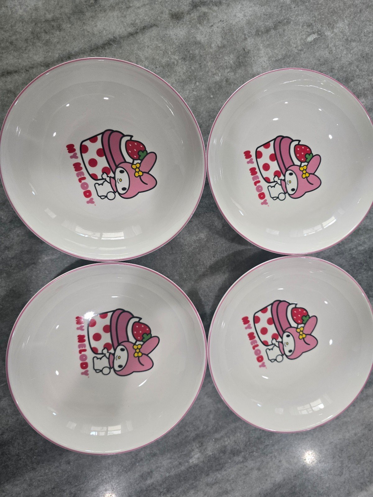 Hello kitty My Melody pasta bowls set of 4