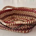 Handwoven Raffia Wrapped Pine Needle Butterfly Basket