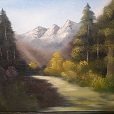 Landscape oil painting