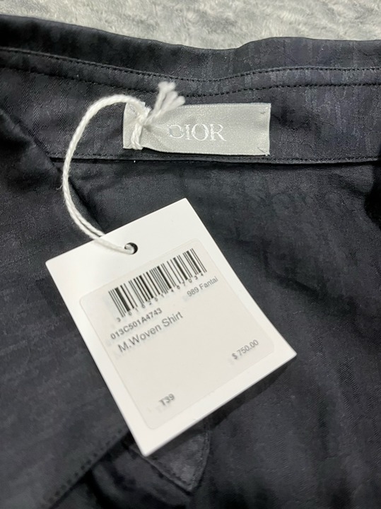 Mens Christian Dior Woven Shirt Size T39 Designer Shirt
