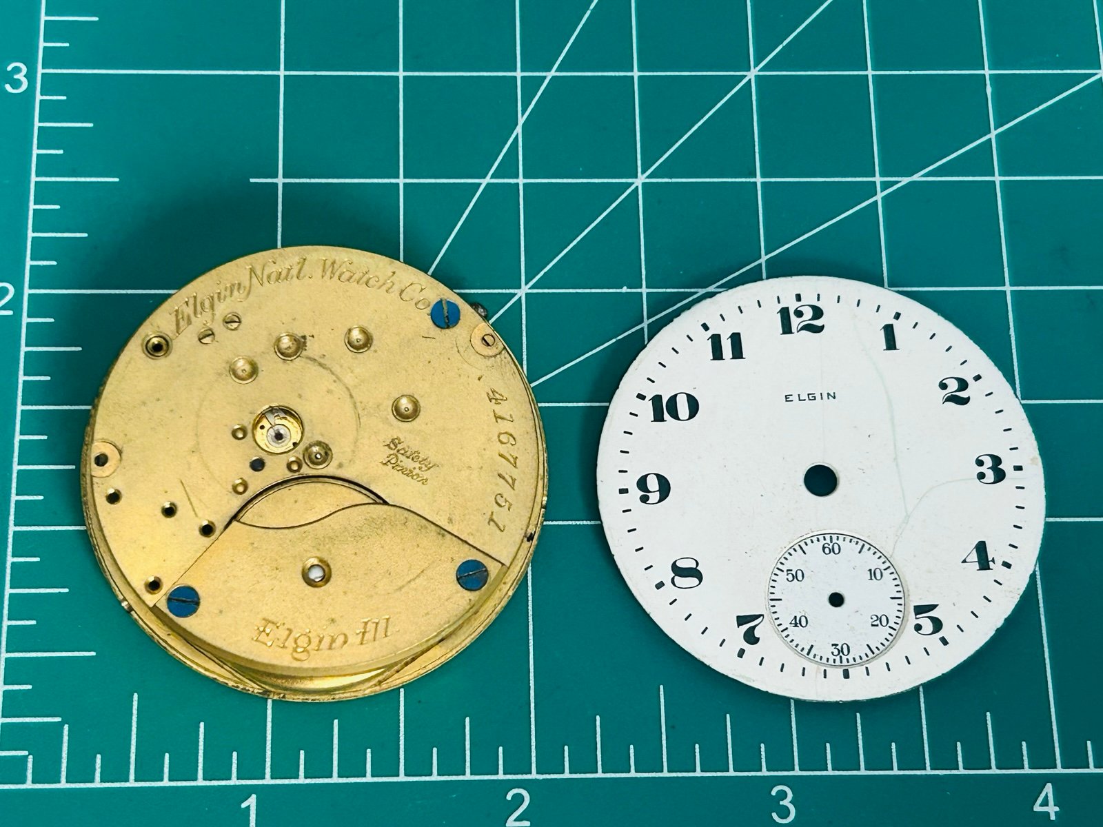 Elgin Grade 10 18s 11J Pocket Watch Movement (1890) – Incomplete