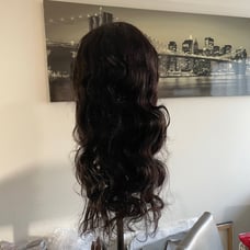 100% Human hair wig Black 1B lace front wig 13x4 parting 18 inches
