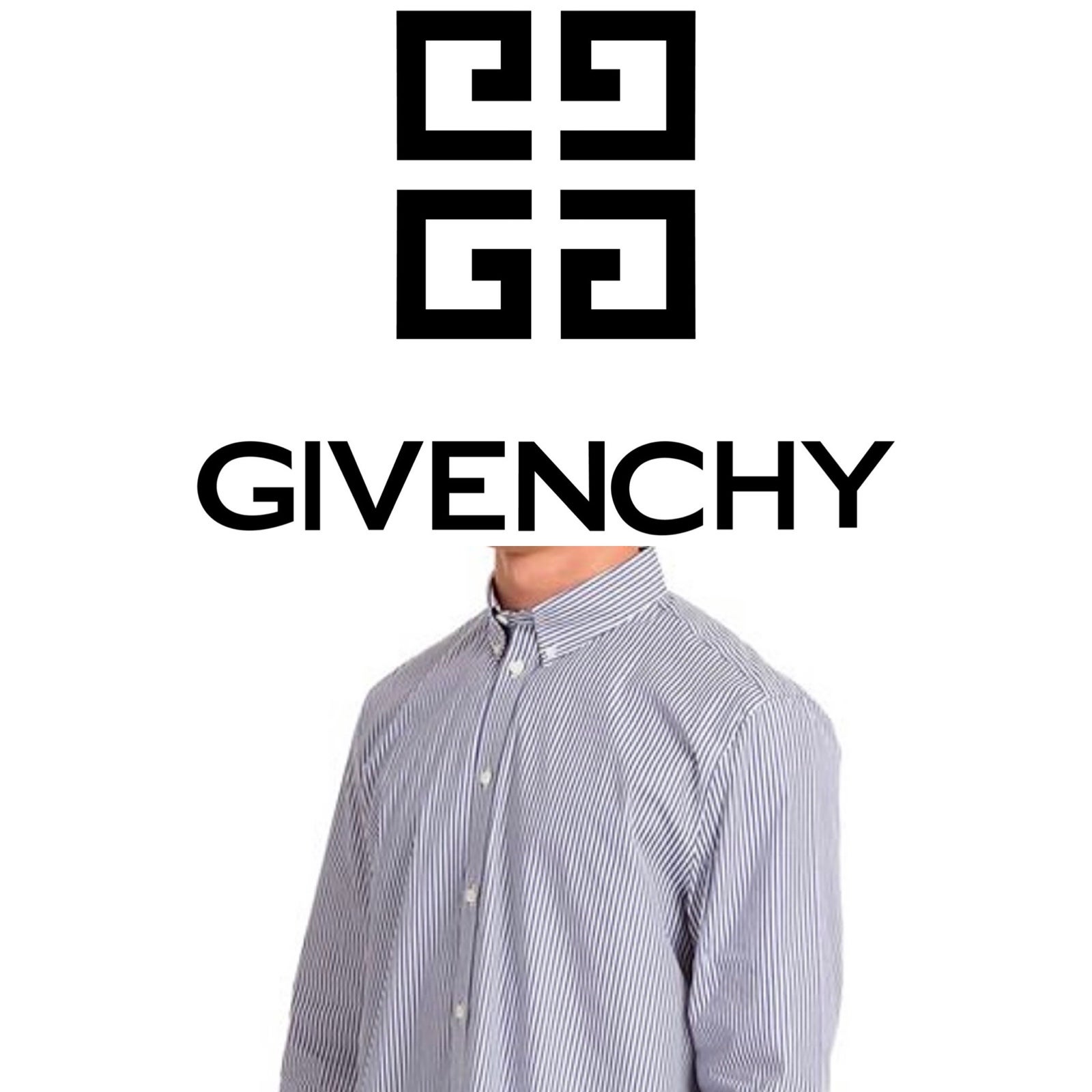 NWT Givenchy Monsieur Striped Button Down Shirt Size Small 32/33