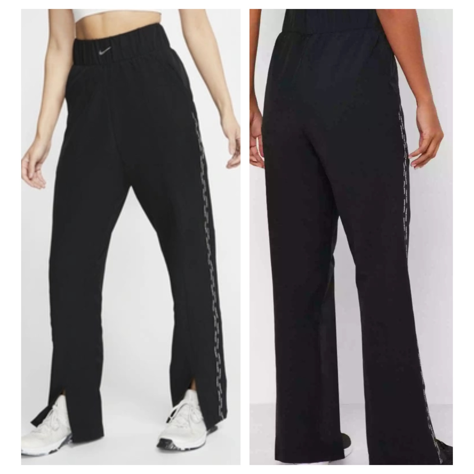 NIKE Pro Women's Woven Loose Fit Pants In Black Size Small