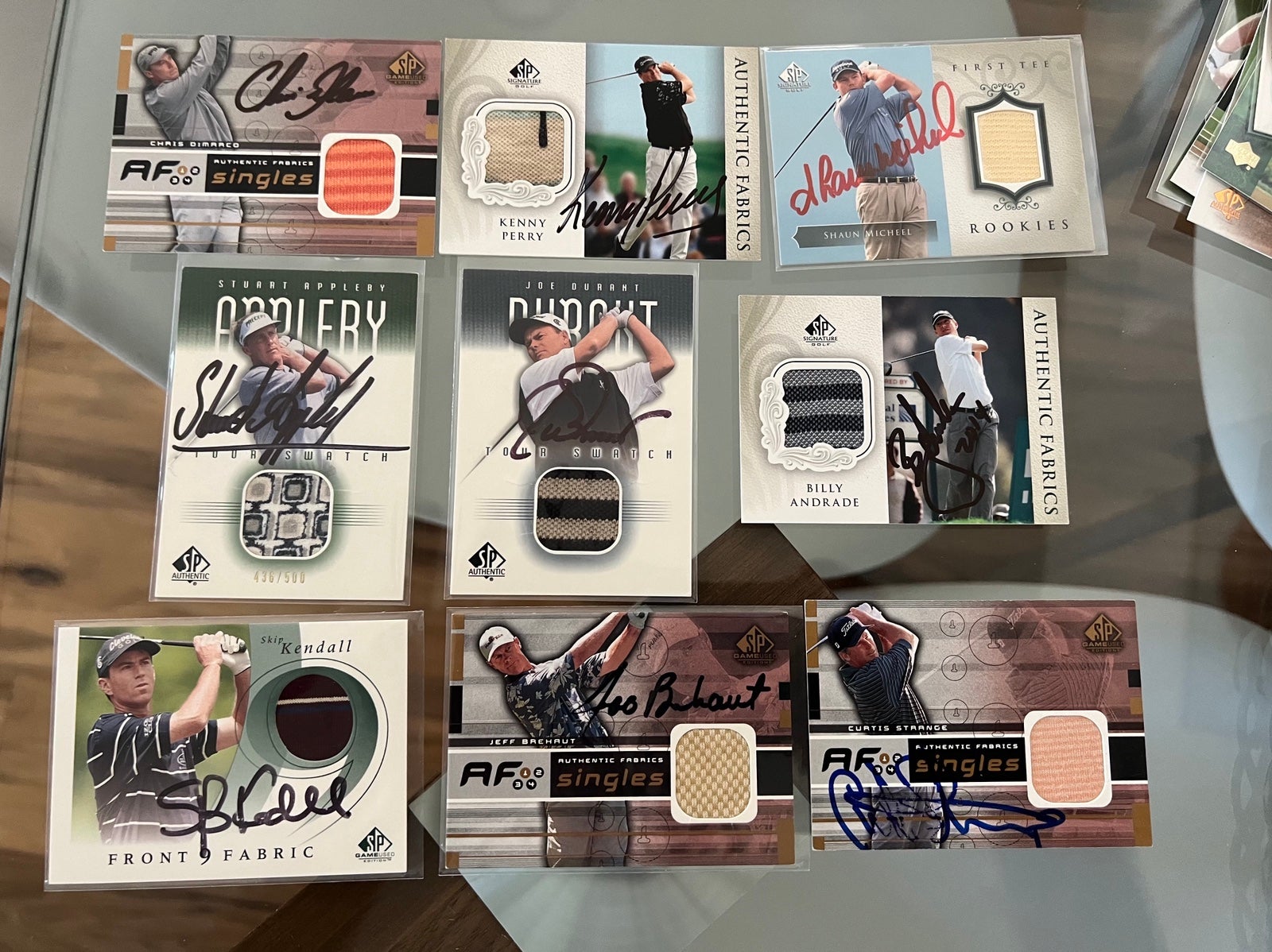 9 Signed PGA Jersey Cards incl: Strange, Perry, Andrade. Lot 3