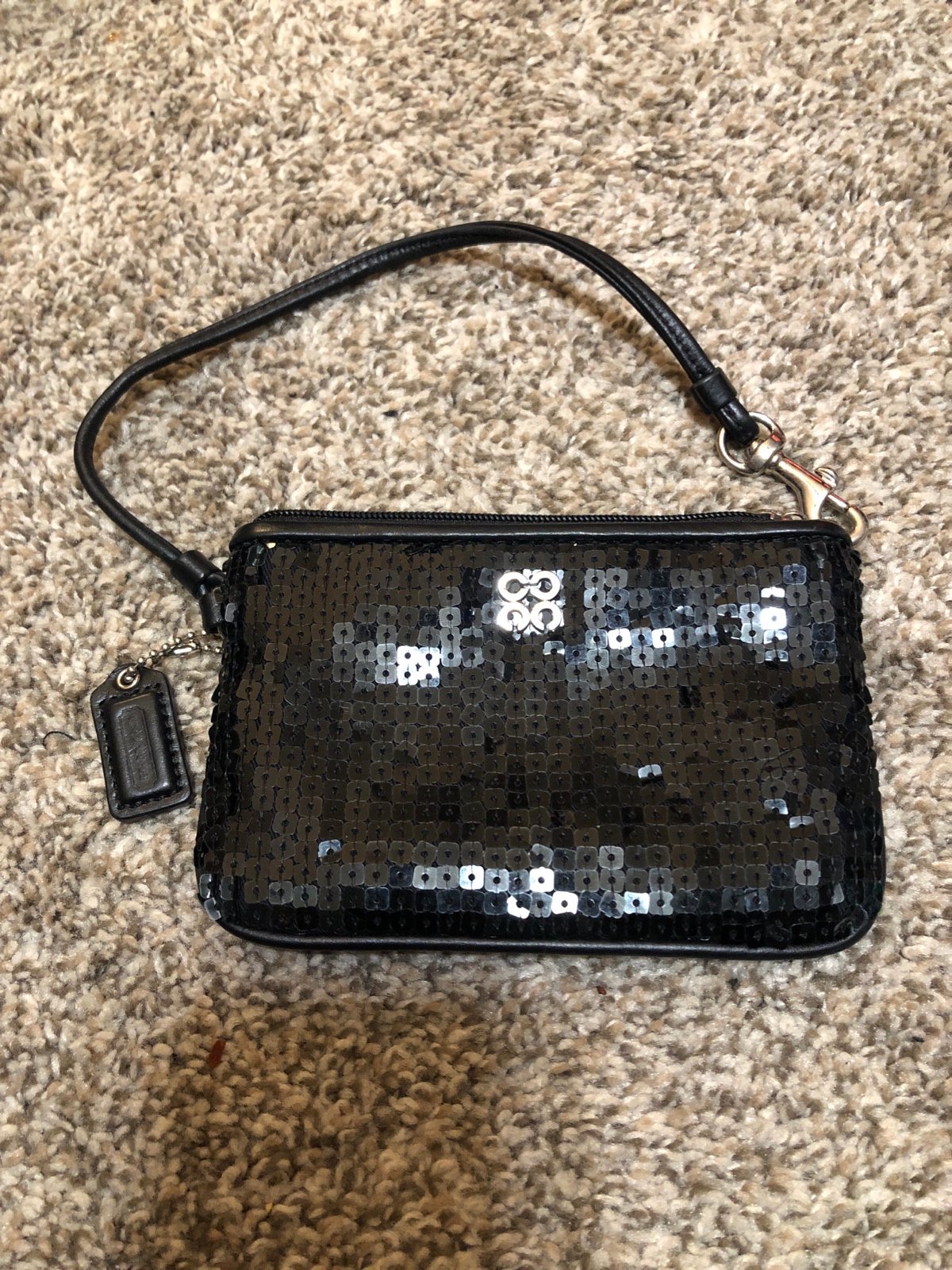 Coach Vintage Sequin wristlet purse