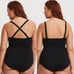 Torrid Black & Pink Lattice Peekaboo Push Up Demi Swimsuit One Piece Size 2