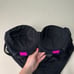 Torrid Black & Pink Lattice Peekaboo Push Up Demi Swimsuit One Piece Size 2