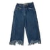 ZARA Barrel Jeans Trafaluc Hi Rise Frayed Hem Cropped Jeans Sz 2