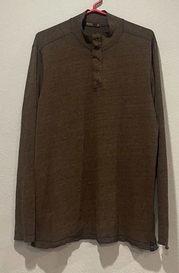 Agave Snap Butron Henley Size M