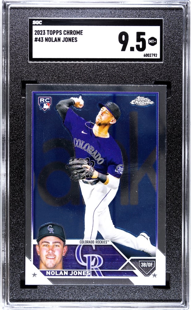 2023 Topps chrome rookie card Nolan Jones SGC 9.5