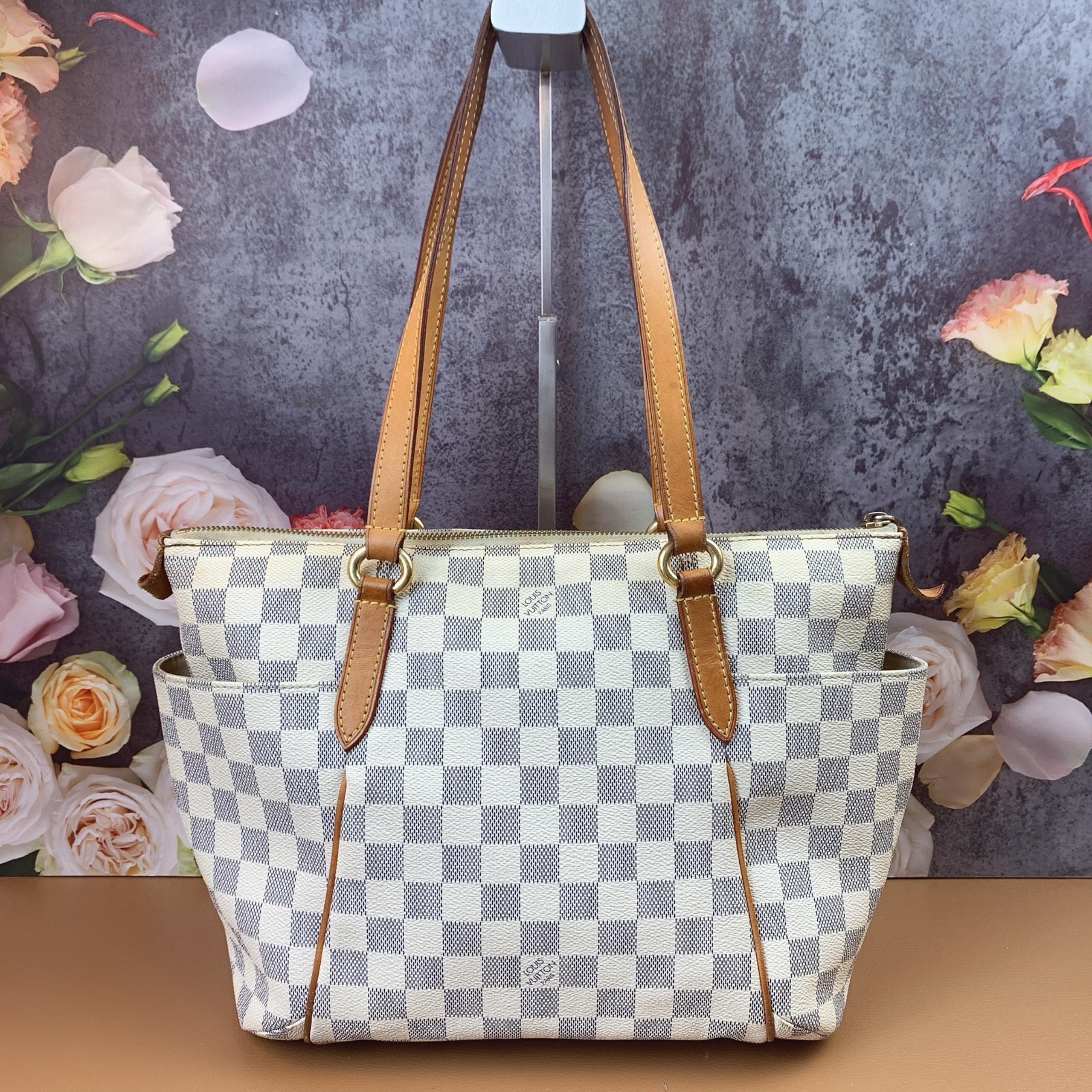 Authentic Louis Vuitton Totally Damier Azur Shoulder Bag