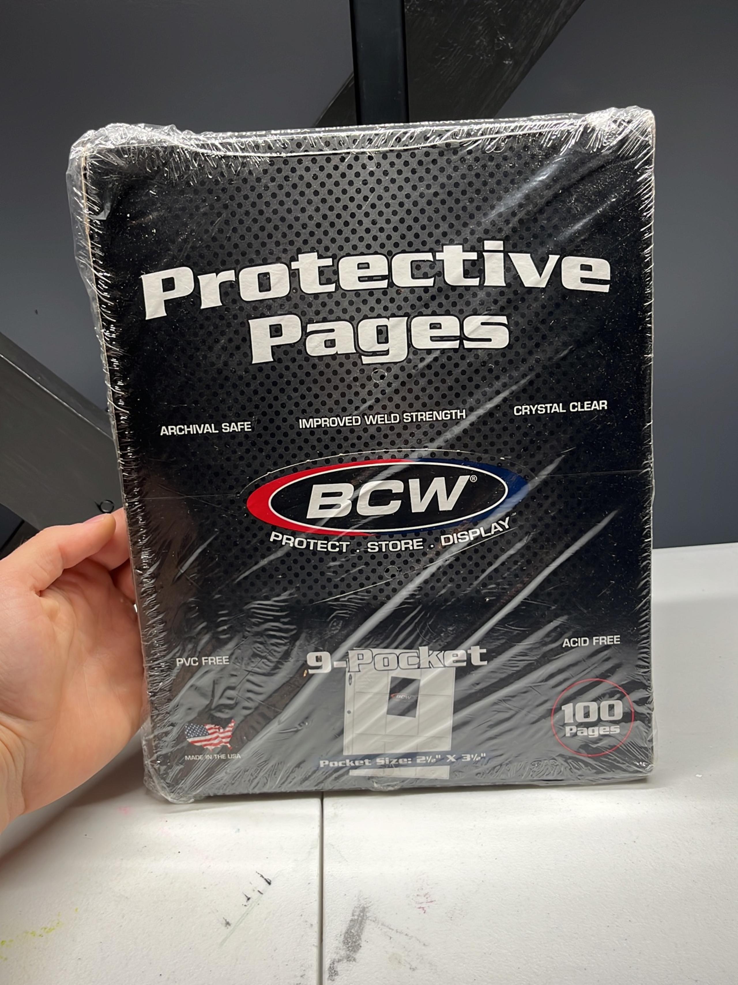 BCW Protective Pages (100 pages) (sports cards)
