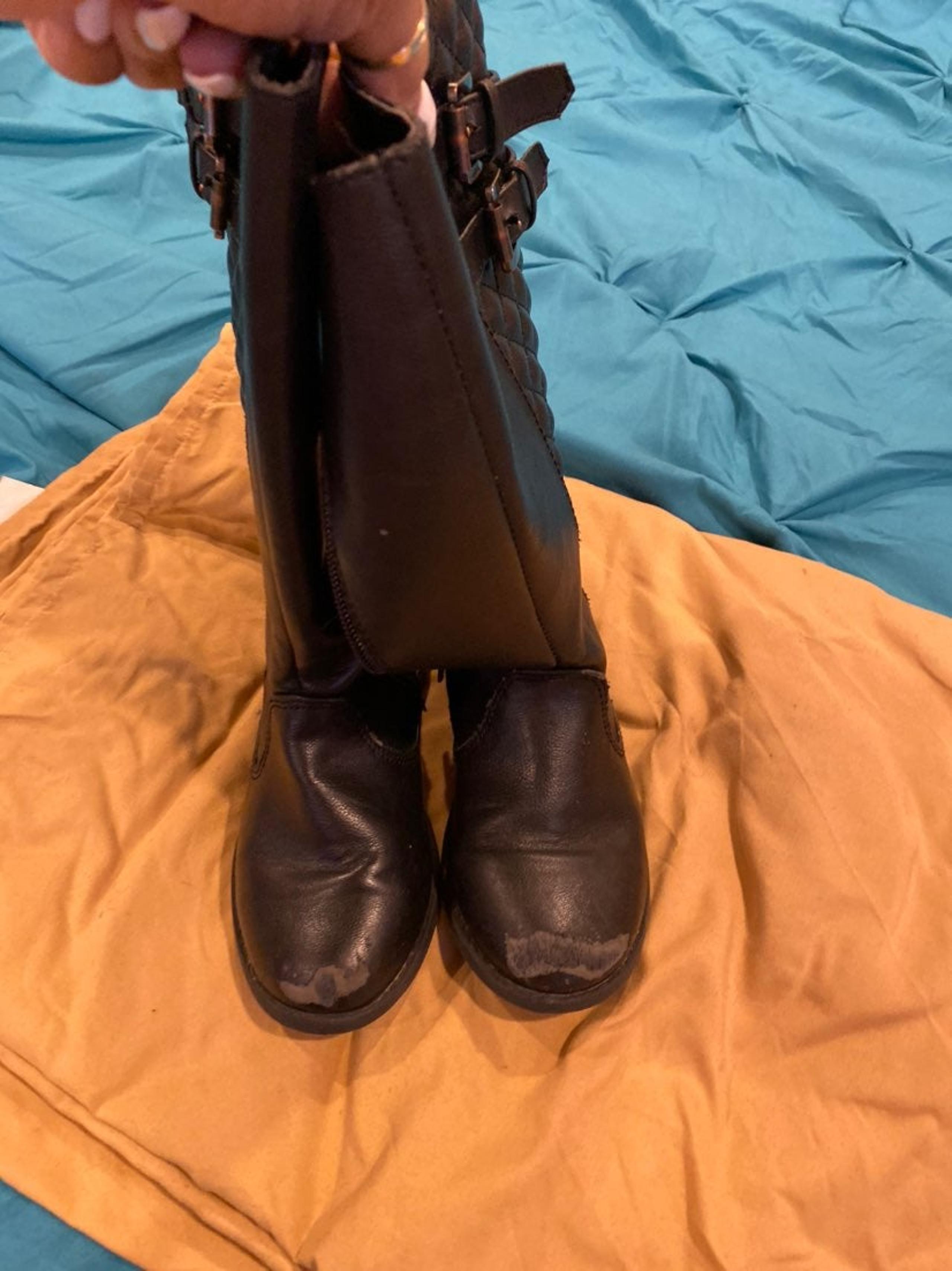 little girl size 12 quilted boots