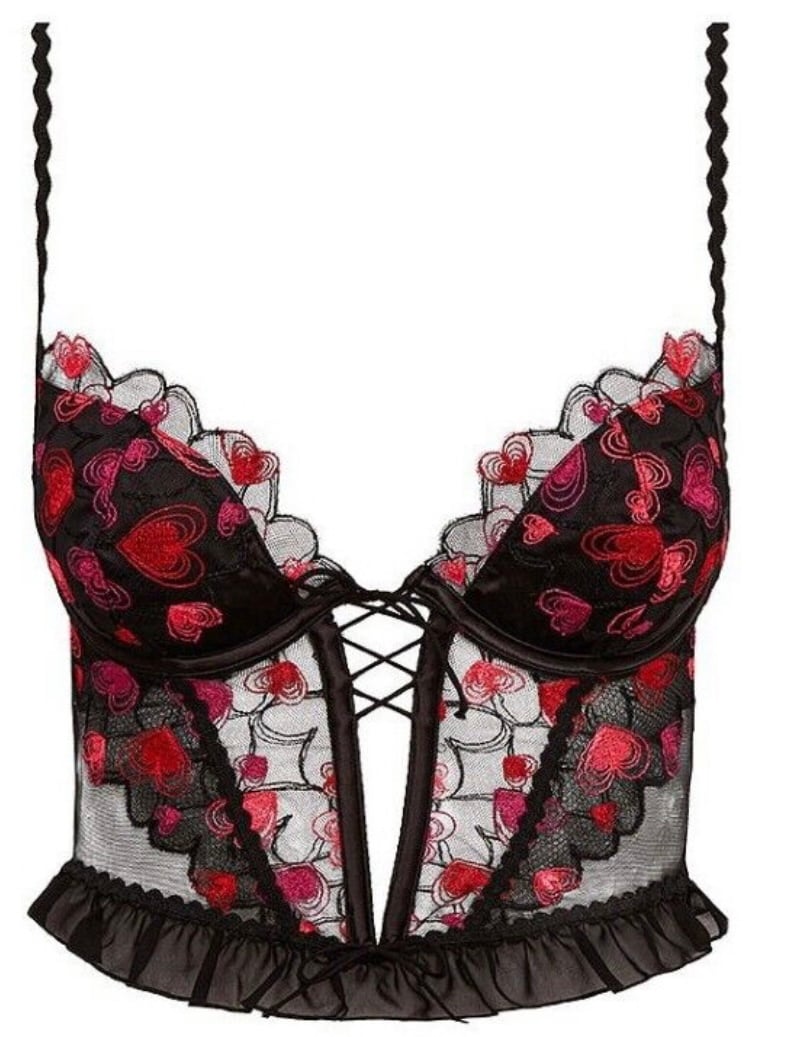 New with tags for love and lemons heart bustier top with matching panties