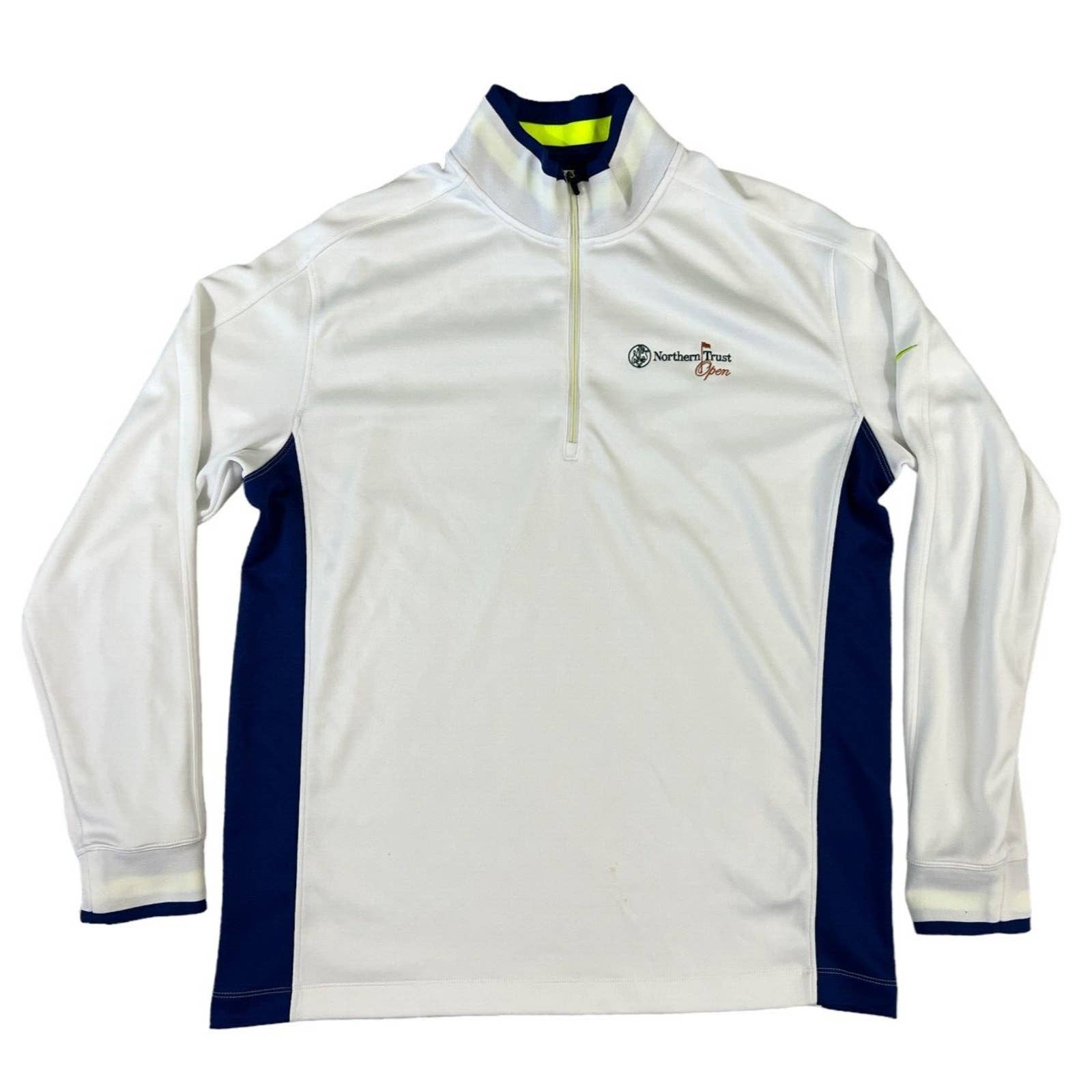 Nike Golf Dri Fit Half Zip Northern Trust Open Embroidered Pullover Mens Large