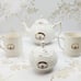 Donegal Irish Parian Ware Bone China Claddagh Ring Design 6-Piece Set
