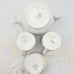Donegal Irish Parian Ware Bone China Claddagh Ring Design 6-Piece Set
