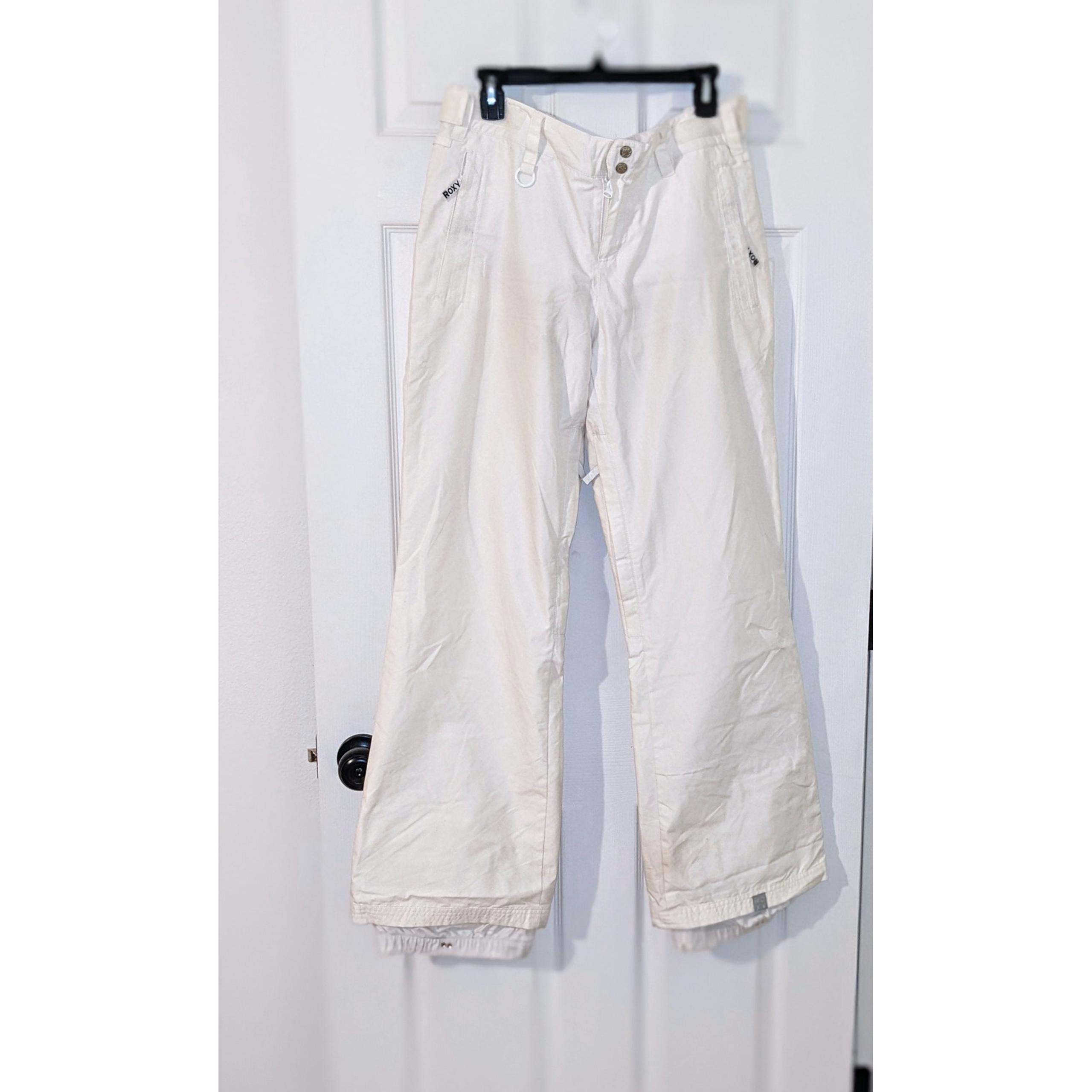 Roxy Snow Pants 5k Silver Insulated Waterproof Ski Snowboard White  Women's M