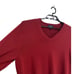 Brooks Brothers 346 Men's Red Long Sleeve V-Neck Merino Wool Sweater Size L