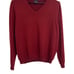 Brooks Brothers 346 Men's Red Long Sleeve V-Neck Merino Wool Sweater Size L