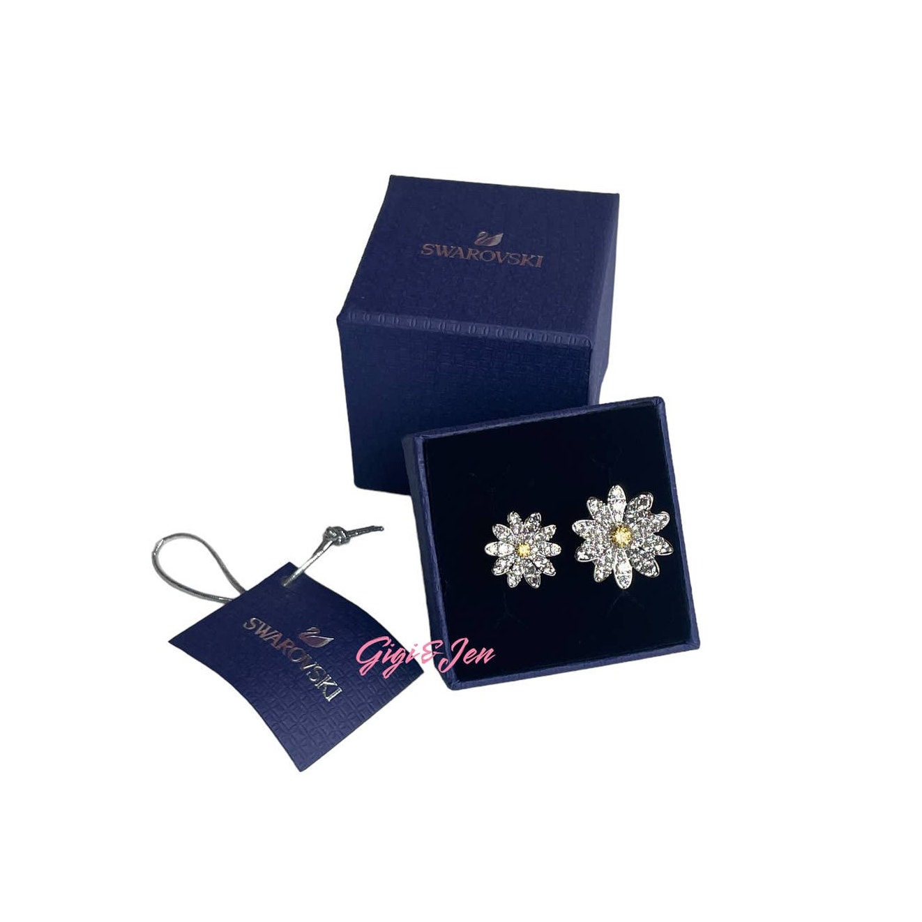 Swarovski Eternal Flower open ringYellow, Mixed metal finish SIZE 52/ 6 USA
