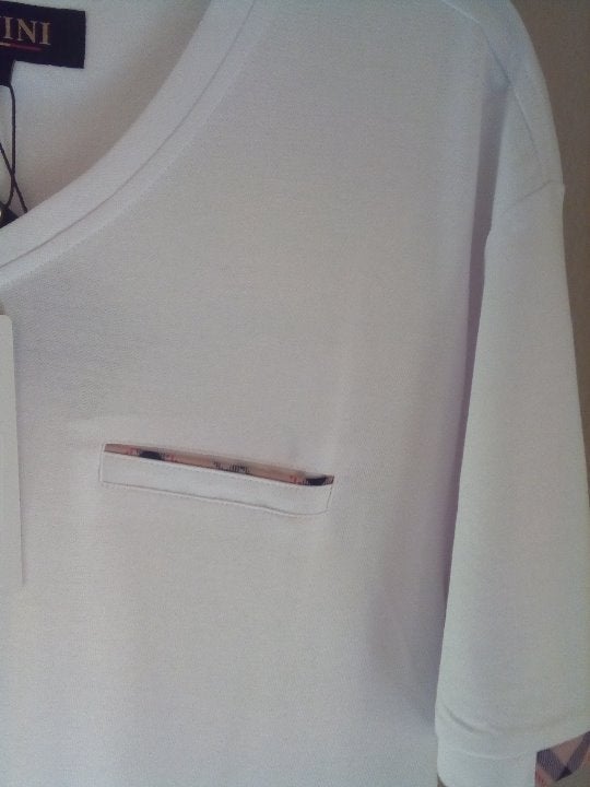 Pavini Stylish Casual V-Neck (white)