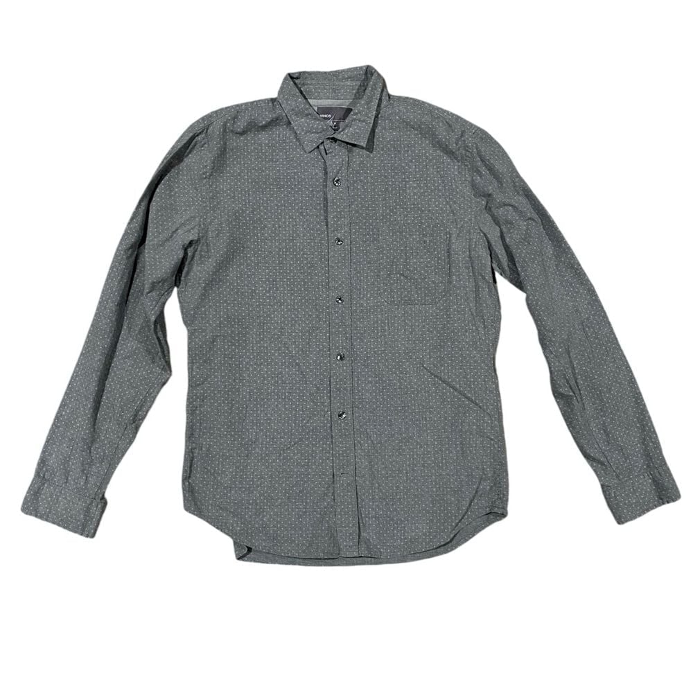 Vince Men's Button Down Casual Long Sleeve Gray Shirt Medium