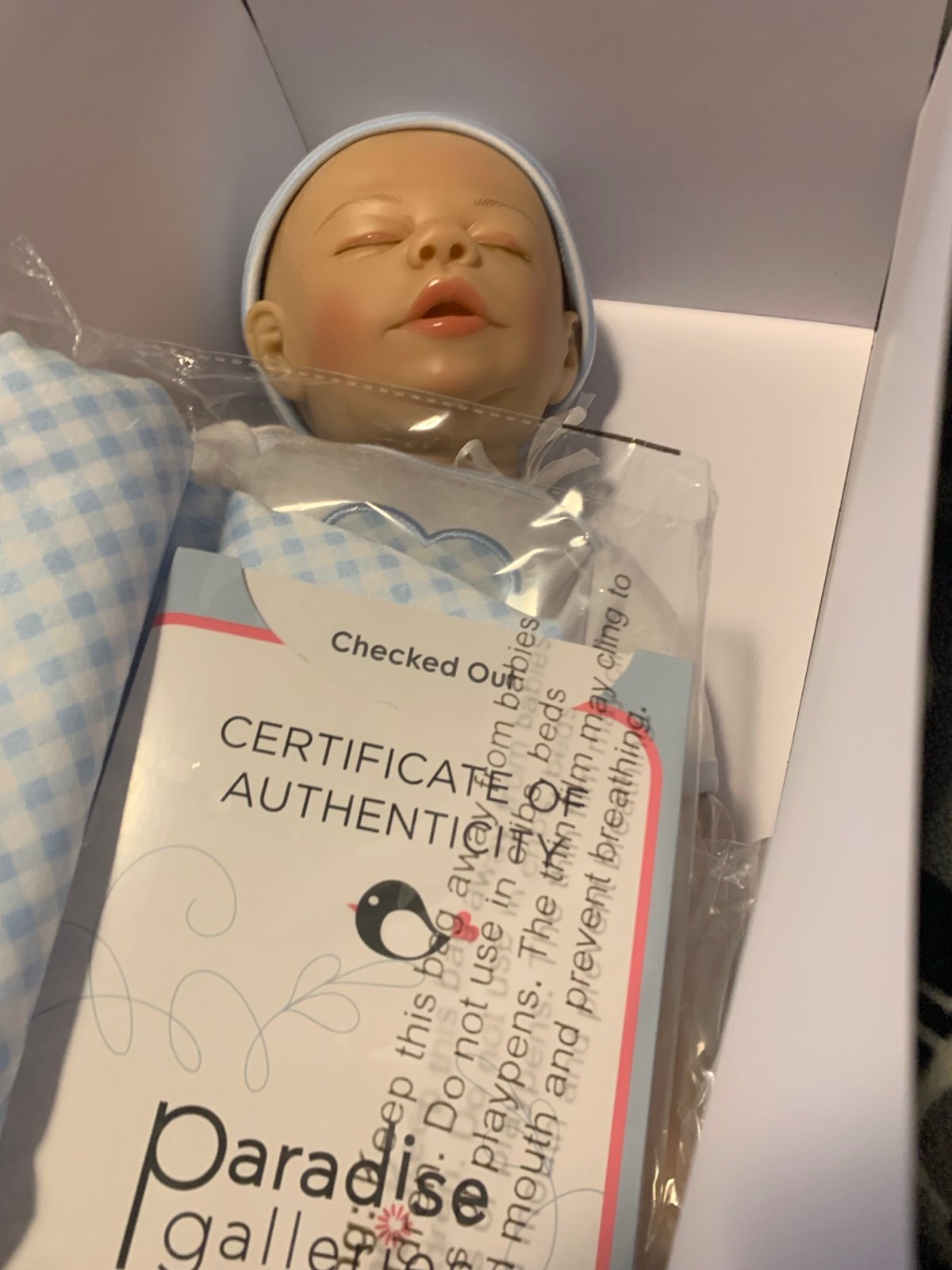 NEW CHECKED OUT REBORN BABY DOLL