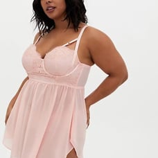 Torrid Pink Harness Lace Babydoll