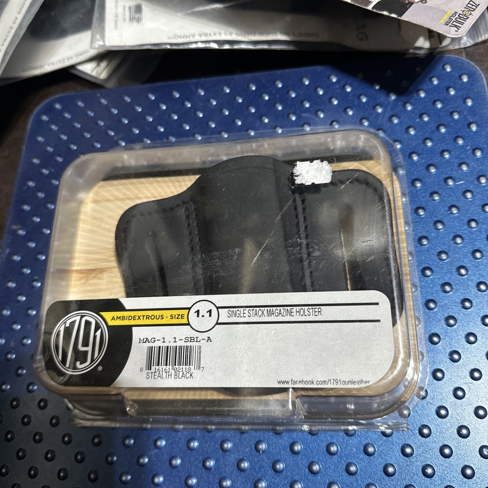 1791 Leather OWB Single Stack Magazine Belt Holster Mag Pouch 1911 .45 for Colt