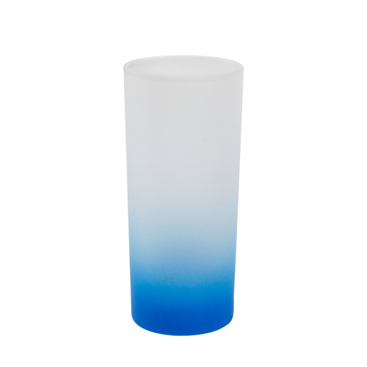 5 Pieces 10oz Colored Bottom Gradient Color Frosted Glass Blue 14cm x 6cm Sublim