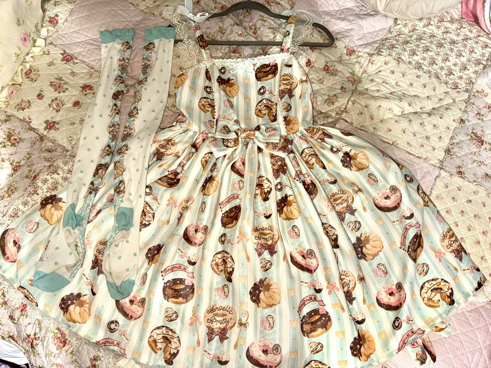 Angelic Pretty Melty Cream Donut JSK + Knee Socks on hold till 7/11