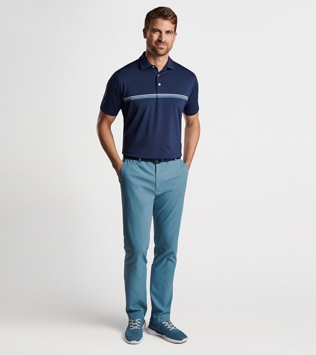 NWT Peter Millar Lenny Performance Jersey Polo in Navy- XXL