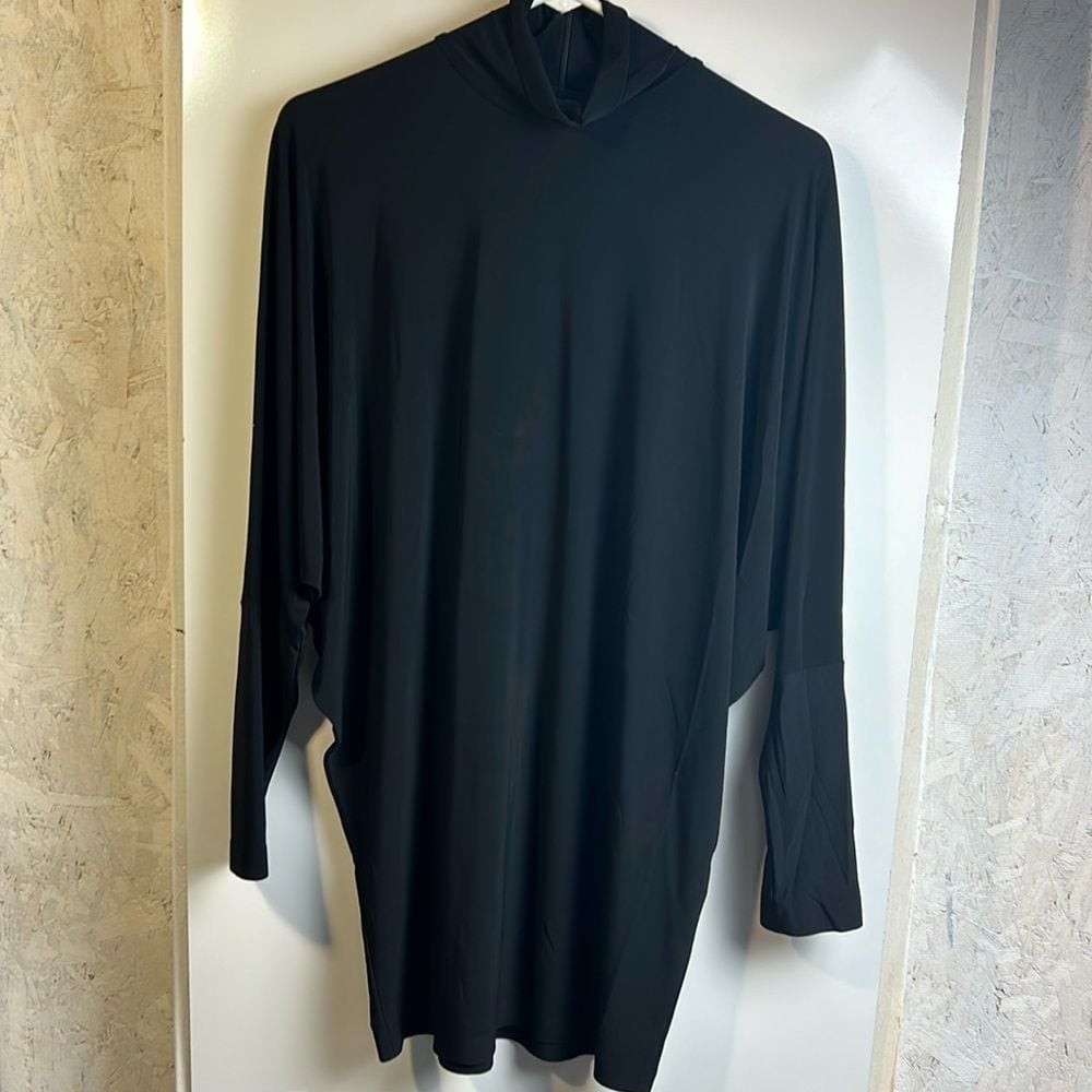 NORMA KAMALI Turtle Dolman Dress In Black
