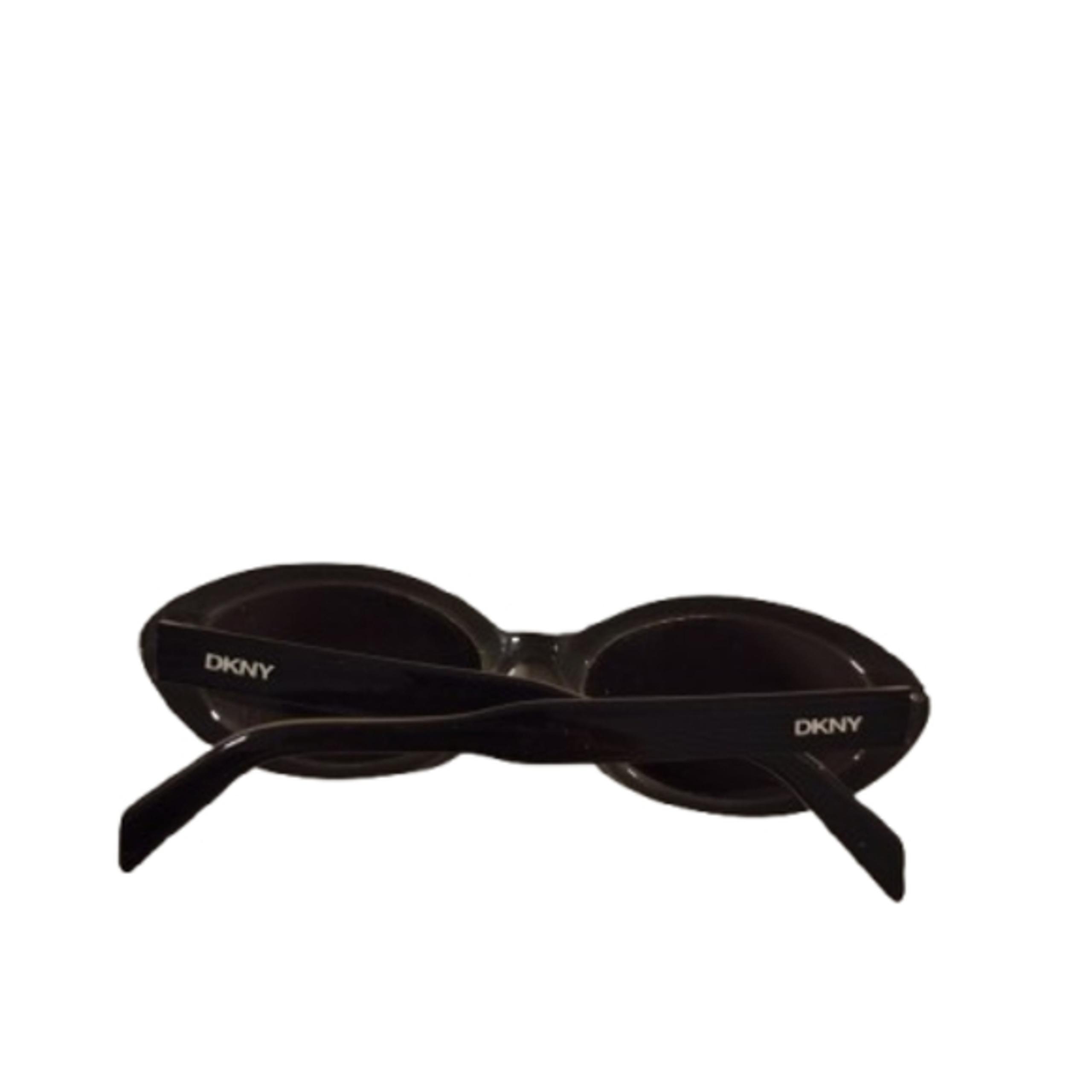 DKNY Retro Round Black Frame Sunglasses One Size