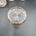 EAPG Bead and Scroll Riverside Glasses Antique Clear and Gold Glases Set of 4
