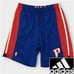 Adidas Detroit Pistons 2011 Game Blue Shorts mens size 2XL Drawstring Unlined