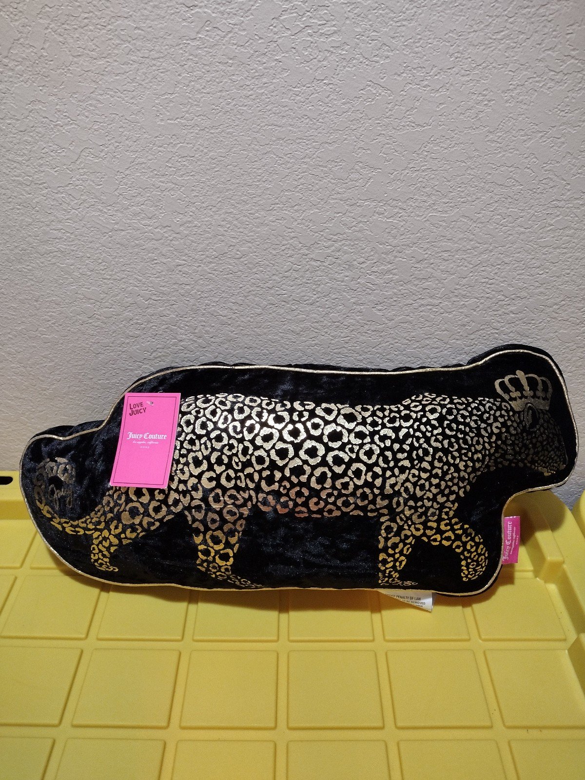 JUICY COUTURE PILLOW JUICY COUTURE DECORATIVE LEOPARD PILLOW NEW