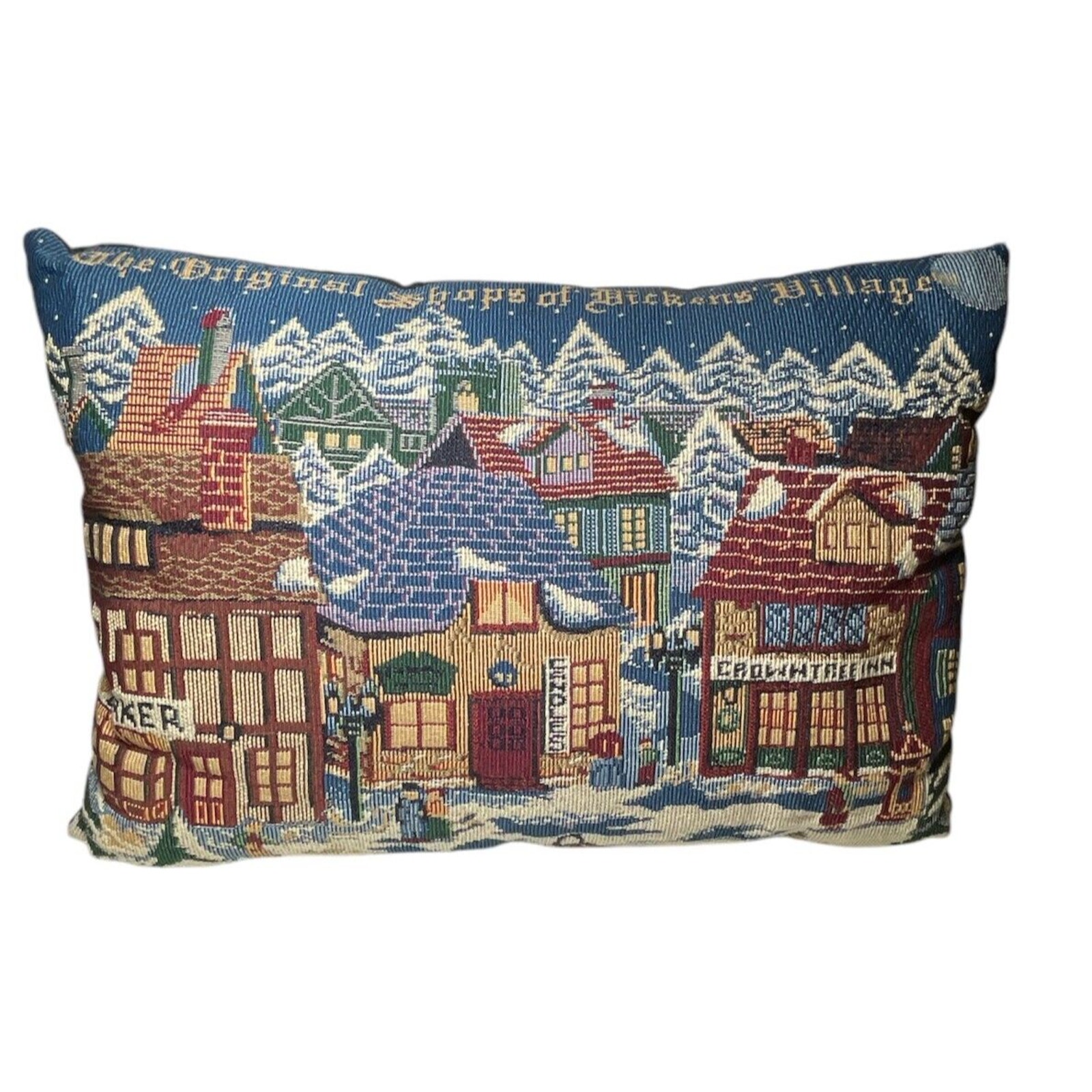 Department 56 Goodwin Weavers Dickens Snow Village Shops Tapestry Pillow