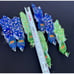 Beautiful Lot Of 7 Green & Blue Peacocks W/ Feathers Christmas Ornaments New!