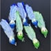 Beautiful Lot Of 7 Green & Blue Peacocks W/ Feathers Christmas Ornaments New!