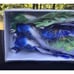 Beautiful Lot Of 7 Green & Blue Peacocks W/ Feathers Christmas Ornaments New!